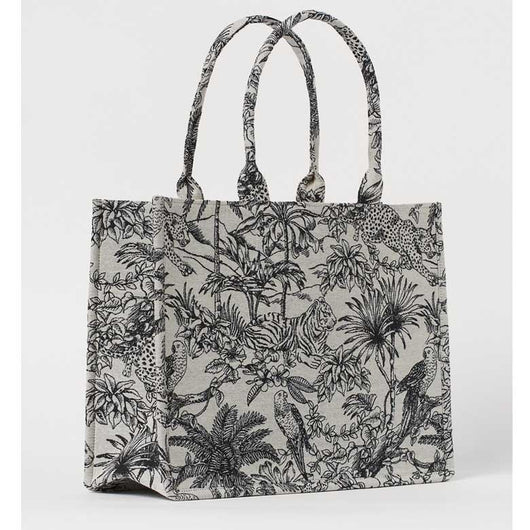 Bolsa Tote de Lona Bordada con Gran Capacidad - Bolsa de Compras Portátil - Image 6