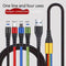 Cable de Carga 4 en 1 Multifunción - Dual Android y Doble Lightning 12M