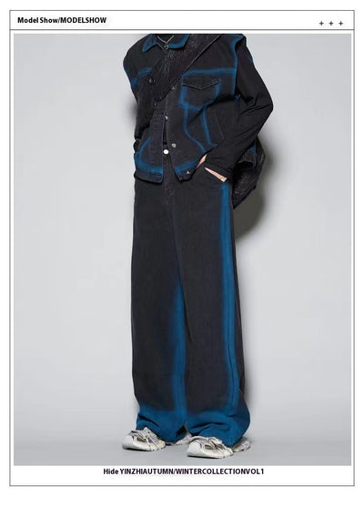 Conjunto Denim Degradado Distressed con Chaleco Spray Color - Image 9