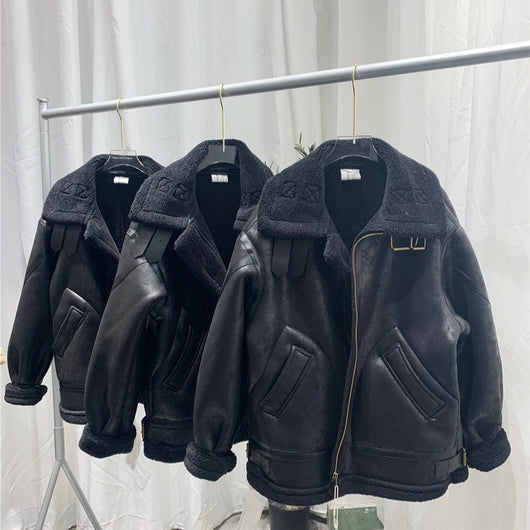 Abrigo de Lana Suelta Estilo Coreano para Mujer - Image 18