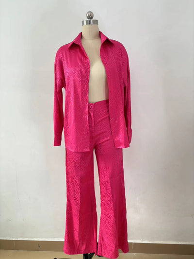 Conjunto de Dos Piezas Mujer con Camisa Estampado Leopardo y Pantalón - Image 13
