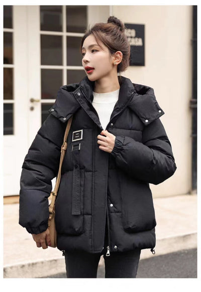 Abrigo Térmico Suelto con Capucha para Mujer - Diseño Chic y Aislante - Image 11