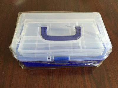 Caja de herramientas artística de 2 niveles con compartimentos - Image 16