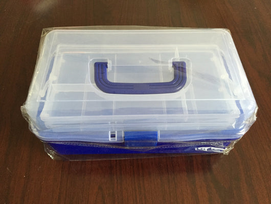 Caja de herramientas artística de 2 niveles con compartimentos - Image 16