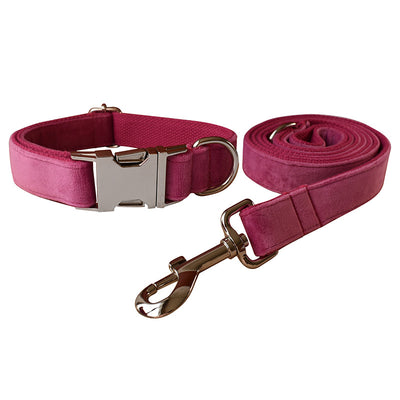 Collar de Cuerda para Perro Terciopelo Rojo Rosa - Image 10
