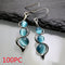 Bohemian Creative Curved Wavy Earrings Inlaid Hylan Cat's Eye Gemstone Swinging Earrings Azul 100PC