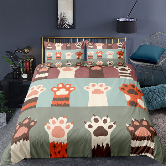 Juego de Sábanas Estampado 3D Animales Gatitos - Funda Nórdica de 3 Piezas