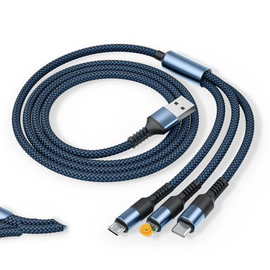 Cable de Carga Rápida Trenzado Nylon 3A - Conector Redondo Múltiple - Image 5