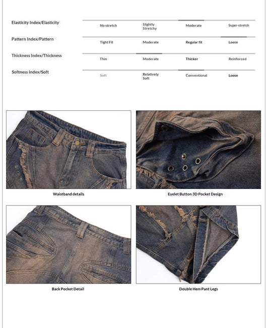 Jeans Holgados Desgastados con Bordes Crudos Estilo Urban - Image 13