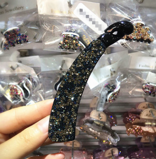 Pasador de Cristales Rhinestone para Cola de Caballo - Diseño Coreano Retorcido