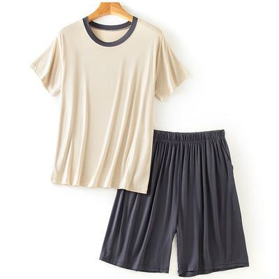 Traje Casual de Verano Modal para Hombre - Cuello Redondo Manga Corta - Image 2