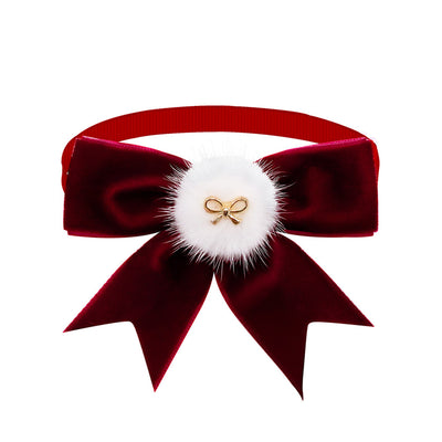 Corbatín Elegante de Ante Ajustable para Mascotas - Image 2