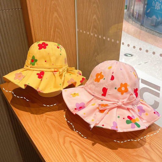 Sombrero de Ala Ancha con Flores para Niñas - Protección Solar Infantil - Image 12