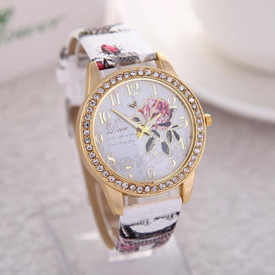 Reloj de Cuarzo para Mujer con Patrón Floral Chino - Image 7