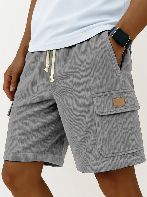 Shorts Corduroy con Bolsillos Laterales y Cordón 3D para Hombre - Image 5