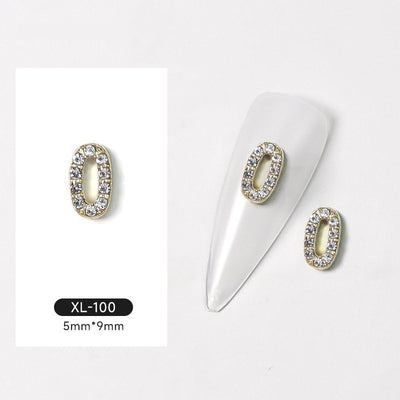 Joyas de Uñas 3D Explosión Dorado con Diamantes - Image 14