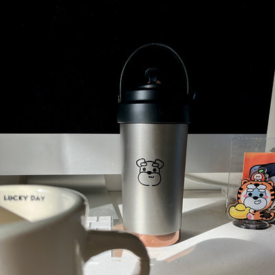 Taza Térmica Infantil con Interior de Cerámica - Diseño Cachorro Schnauzer