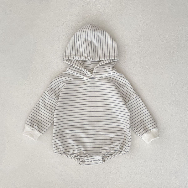 Mameluco Infantil con Capucha y Rayas Elegantes - Image 3