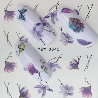 Calcomanías de Uñas Mariposas y Flores - Diseño Acuarela Premium - Image 7