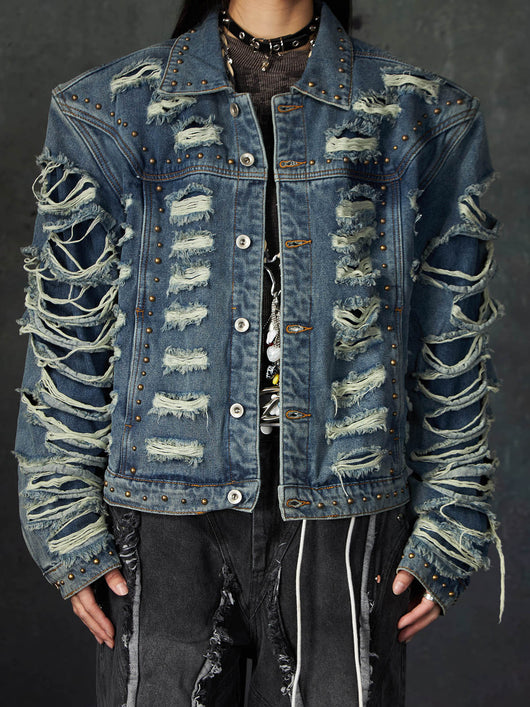 Chaqueta Denim Acolchada con Remaches y Hombros Reforzados - Image 16