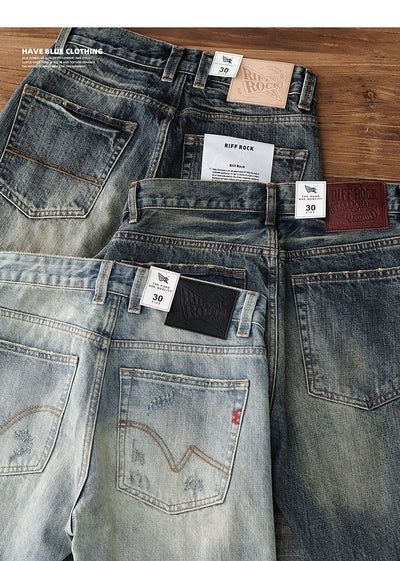Jeans Retro Holgados Pesados para Hombre - Casual Clásico - Image 9