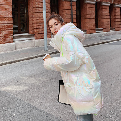 Abrigo de Algodón Desechable Multicolor Estilo Coreano para Mujer - Image 2