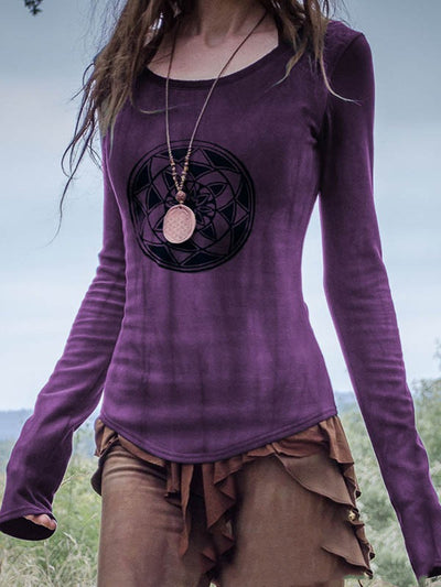 Playera Estampada de Manga Larga Primavera Otoño Estilo Europeo Americano - Image 7