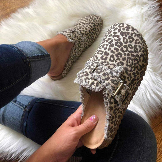 Zapatos Estilo Leopardo Tipo Mocasín con Soporte Frontal - Image 9