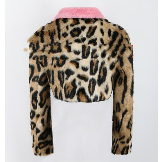 Abrigo de Piel Sintética Estampado Leopardo para Mujer - Otoño e Invierno - Image 10