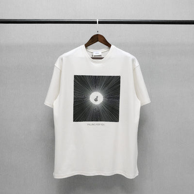 Camiseta Suelta de Manga Corta para Parejas - Estilo Urbano Moderno - Image 2