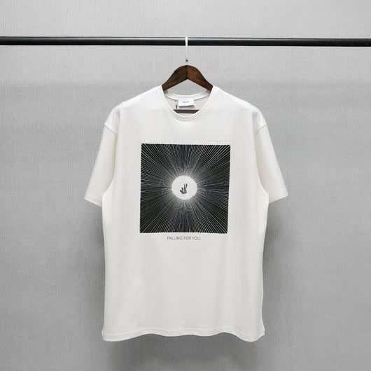 Camiseta Suelta de Manga Corta para Parejas - Estilo Urbano Moderno - Image 2