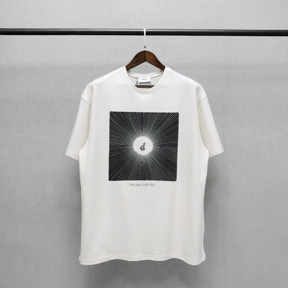 Camiseta Suelta de Manga Corta para Parejas - Estilo Urbano Moderno