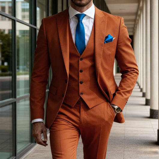 Traje Ejecutivo de Tres Piezas Elegante en Color Sólido - Image 16