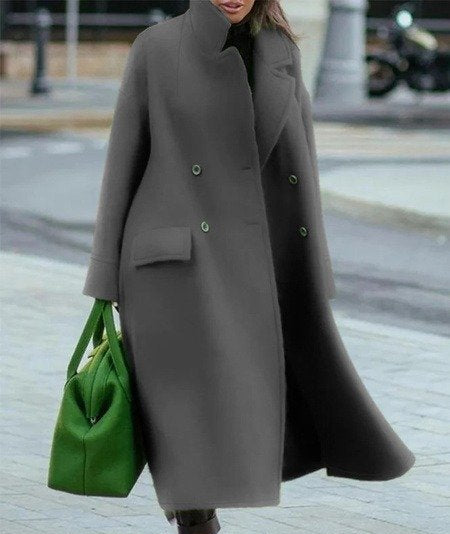 Abrigo de Lana Largo Liso - Elegancia y Confort para Diario - Image 8