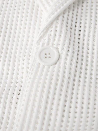 Blazer Blanco Holgado de Corte Casual para Hombre - Image 13