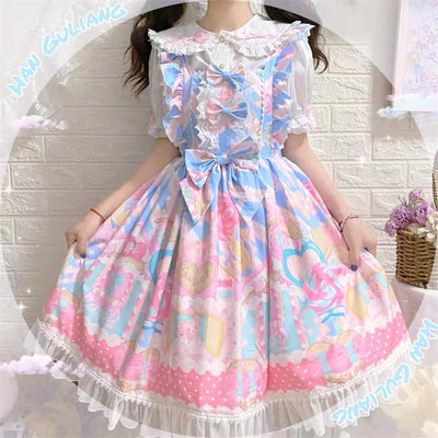 Vestido JSK Lolita Kawaii con Tirantes - Diseño Casa de Dulces para Verano - Image 14