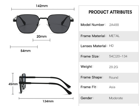 Gafas de Sol Elegantes con Marco Metálico - Estilo Europeo y Americano para Mujer - Image 9