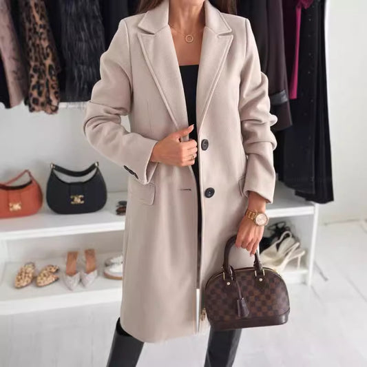 Abrigo de Lana Largo para Mujer - Elegancia Clásica de Invierno - Image 2