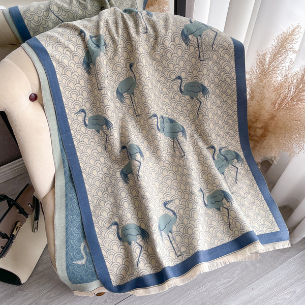 Bufanda Térmica de Cashmira Sintética para Mujer - Invierno Gruesa y Abrigadora