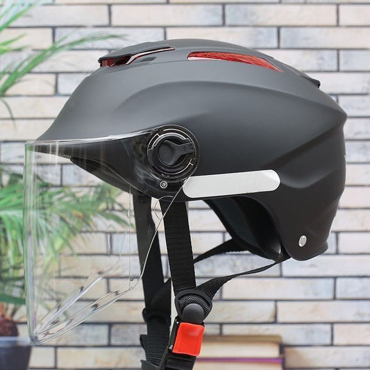 Casco Motocicleta Medio Casco Protección Solar Todo Clima
