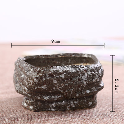 Maceta de Cerámica Artesanal para Suculentas - Diseño Piedra Mini - Image 9