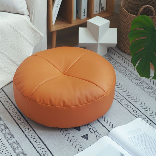 Sofá Futon Tatami de Cuero Estilo Japonés con Cojín de Piso - Image 4