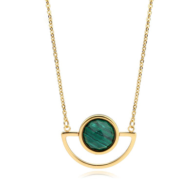 Collar de Acero Inoxidable con Colgante Sol Estrella en Turquesa - Image 10