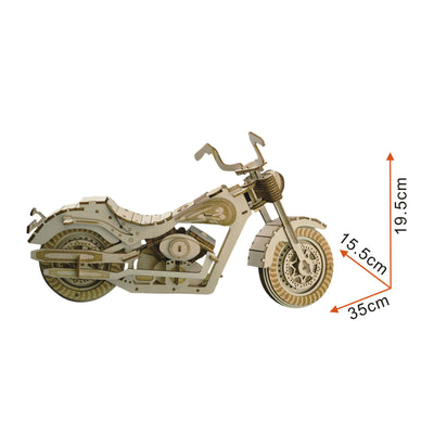 Puzzle 3D Moto de Madera - Maqueta Educativa y Divertida - Image 6