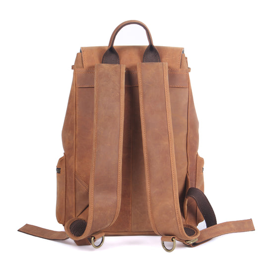 Mochila de Cuero Crazy Horse Estilo Retro para Hombre - Piel Vacuna Premium - Image 17