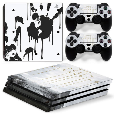 PS4 Pro console and controller skin set with red and beige propaganda art featuring Mao Zedong. - Image 2