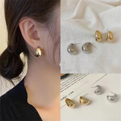 Aretes de Metal con Formas Irregulares - Image 3