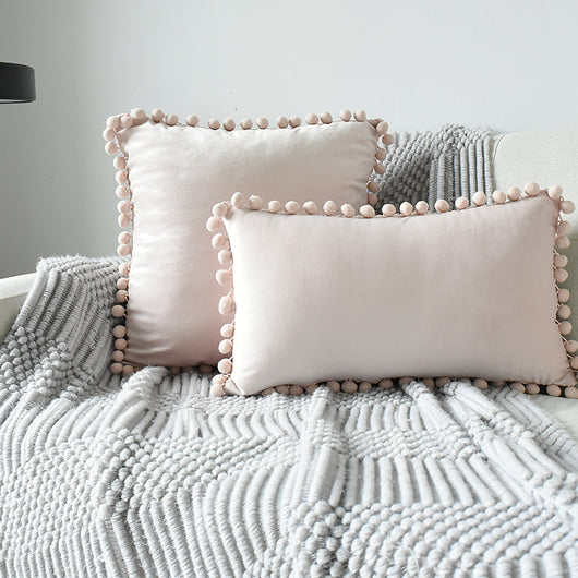 Funda de Almohada Terciopelo con Bolas de Pelaje - Image 22