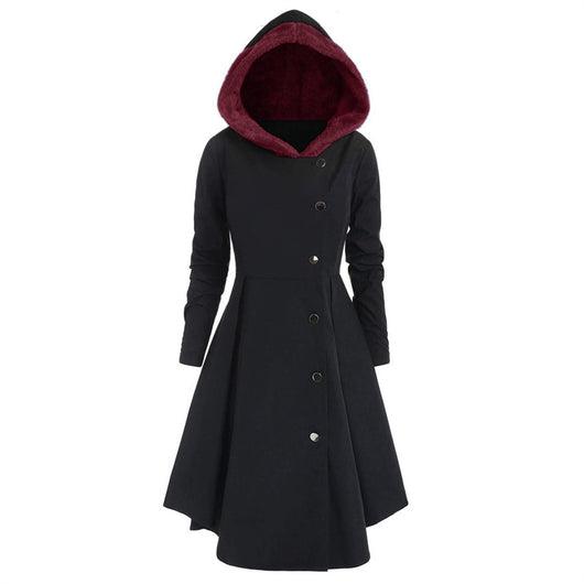 Abrigo Trinchera Navideño Bombshell Largo con Capucha para Mujer - Image 6