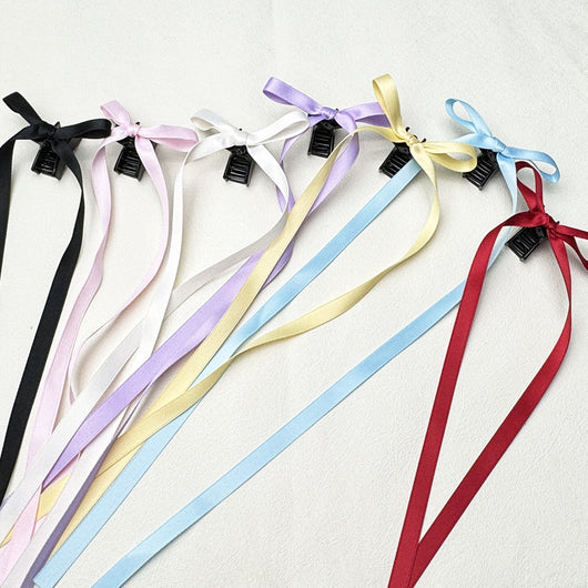 Pinza para Cabello Tipo Garra con Moño de Cinta de 36cm - Poliéster Algodón - Image 3